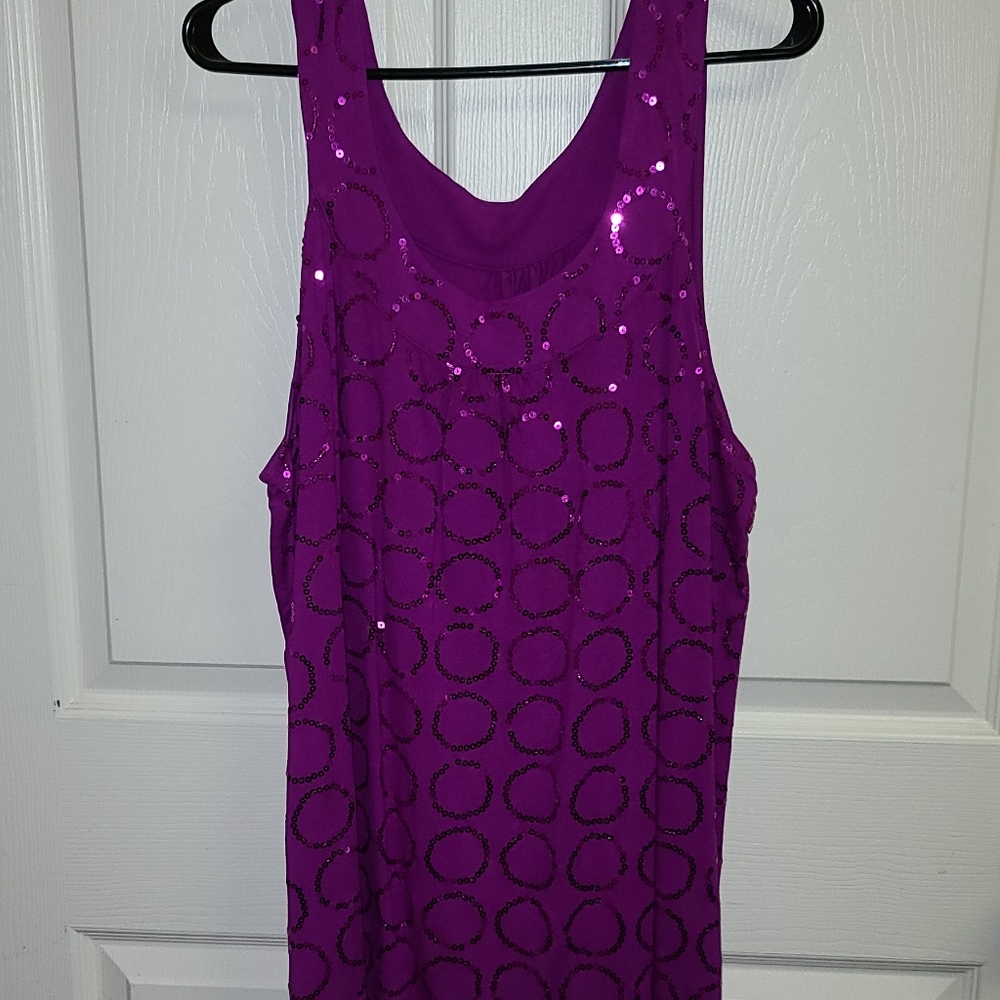 Lane Bryant Purple sequence tank
